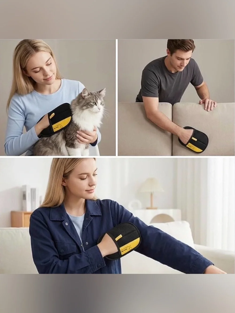 💞 New Black Pet Puppy Dog & Cat Hair Removal Glove